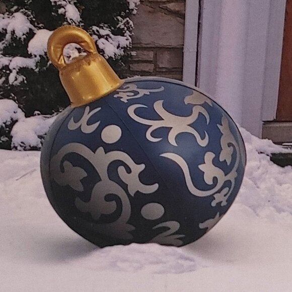 HUGE Christmas Bulb Inflatable Ornament BNIP 60cm Diameter Indoor or Outdoor Use - Picture 1 of 6